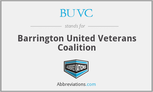 What is the abbreviation for barrington united veterans coalition?